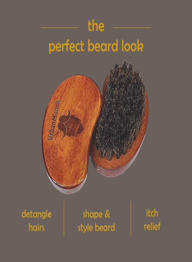 UrbanMooch | Beard Grooming Kit for Men | Onion Beard Oil Boar Bristle Brush U Shape Comb | Promotes Growth Nourishes Styles | 3-in-1 Set - Image 4